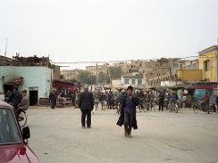 19 Kashgar Old City Street Scene 1993 With Old Mosque Behind